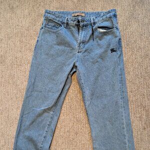 Supreme Burberry Jeans Washed Blue